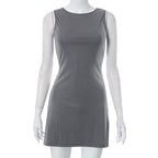Women's Summer Solid Color Sleeveless Casual Dress