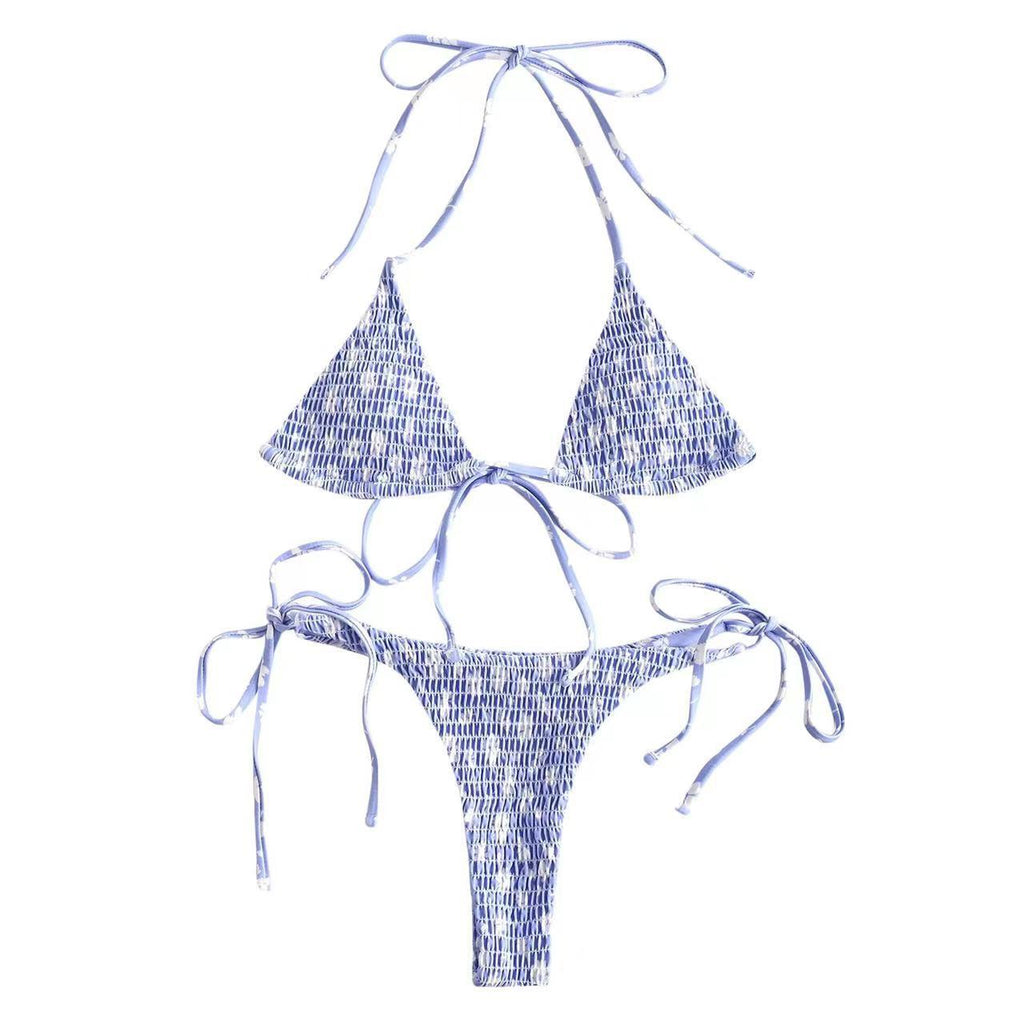 Juntong 2023 New Sexy Ruffled Print Bikini Set