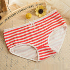 Women’s Striped Bow Cotton Panties