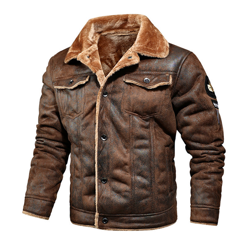 Single-Breasted Lapel Coat with Faux Fur Trim & Side Seam Pockets