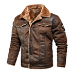 Single-Breasted Lapel Coat with Faux Fur Trim & Side Seam Pockets