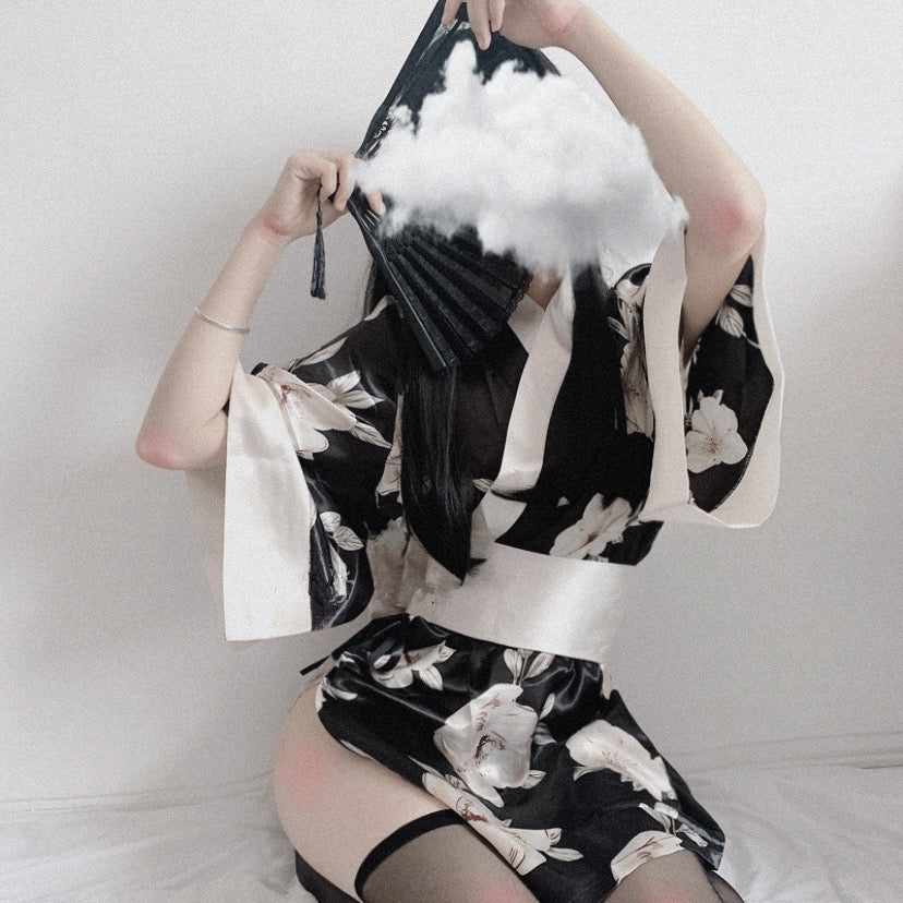 Japanese Kimono Style Lingerie Set for Role Play