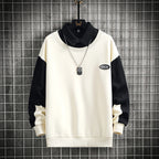 Men's Hooded Pullover with Collar - Casual Spring/Summer | Streetwear