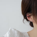 Korean DDP Design Moon Cross Zircon Stud Earrings