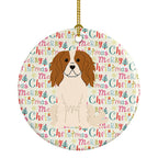 Merry Christmas Cavalier Spaniel Ceramic Ornament