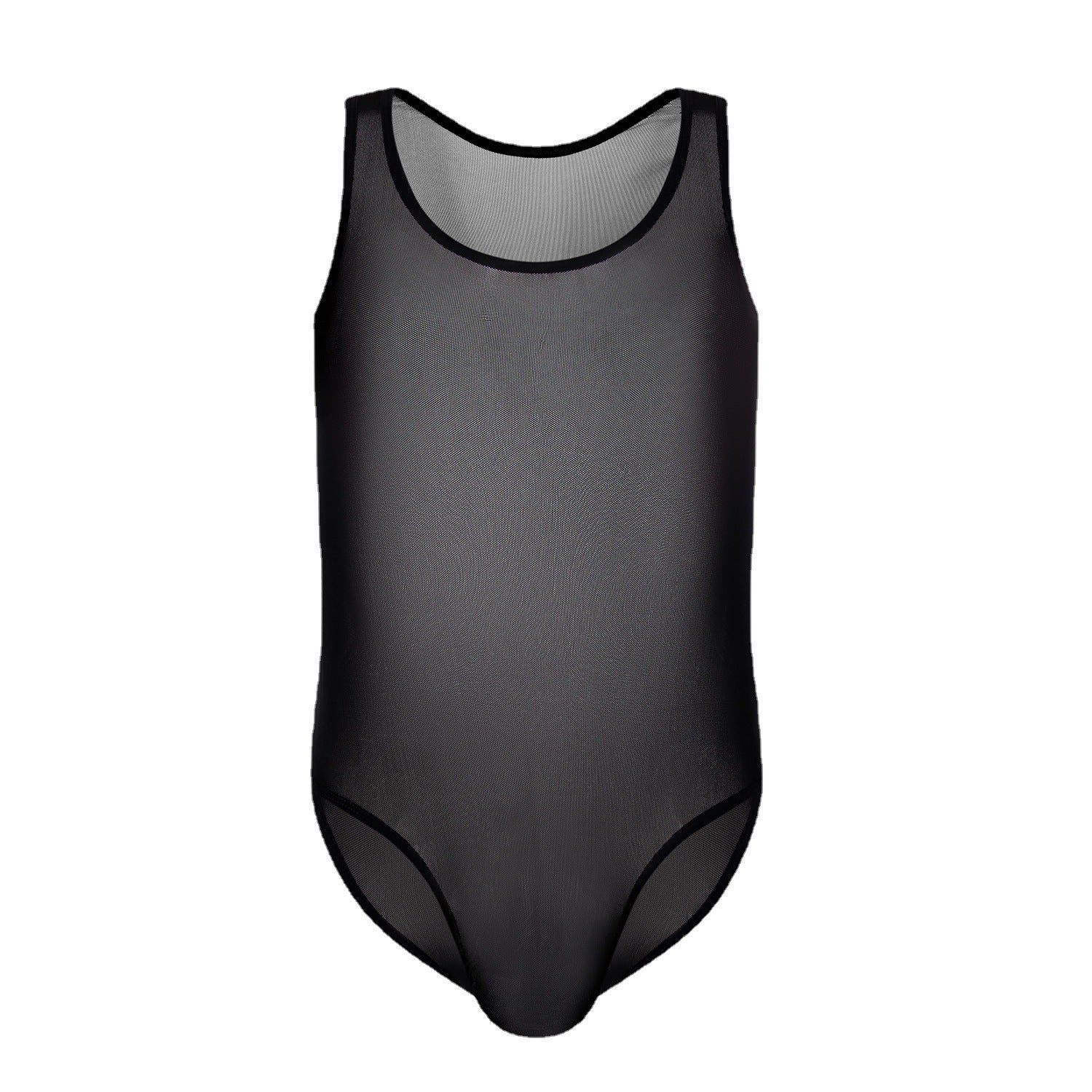 Men's Sheer Mesh Sleeveless Bodysuit