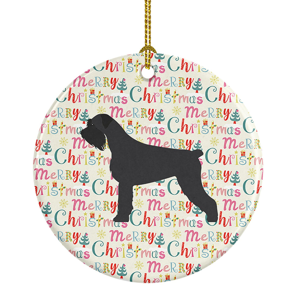 Giant Schnauzer Merry Christmas Ceramic Ornament