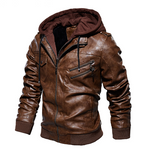 PU Washed Leather Jacket