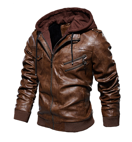 PU Washed Leather Jacket