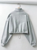 Women's Casual Autumn Winter Short Hoodie with Zipper | Streetwear