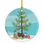 Lykoi Cat Merry Christmas Ceramic Ornament
