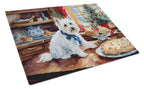 Westie Christmas Cookies Glass Cutting Board