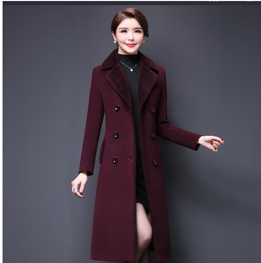 Woolen Coat for Middle-aged Women