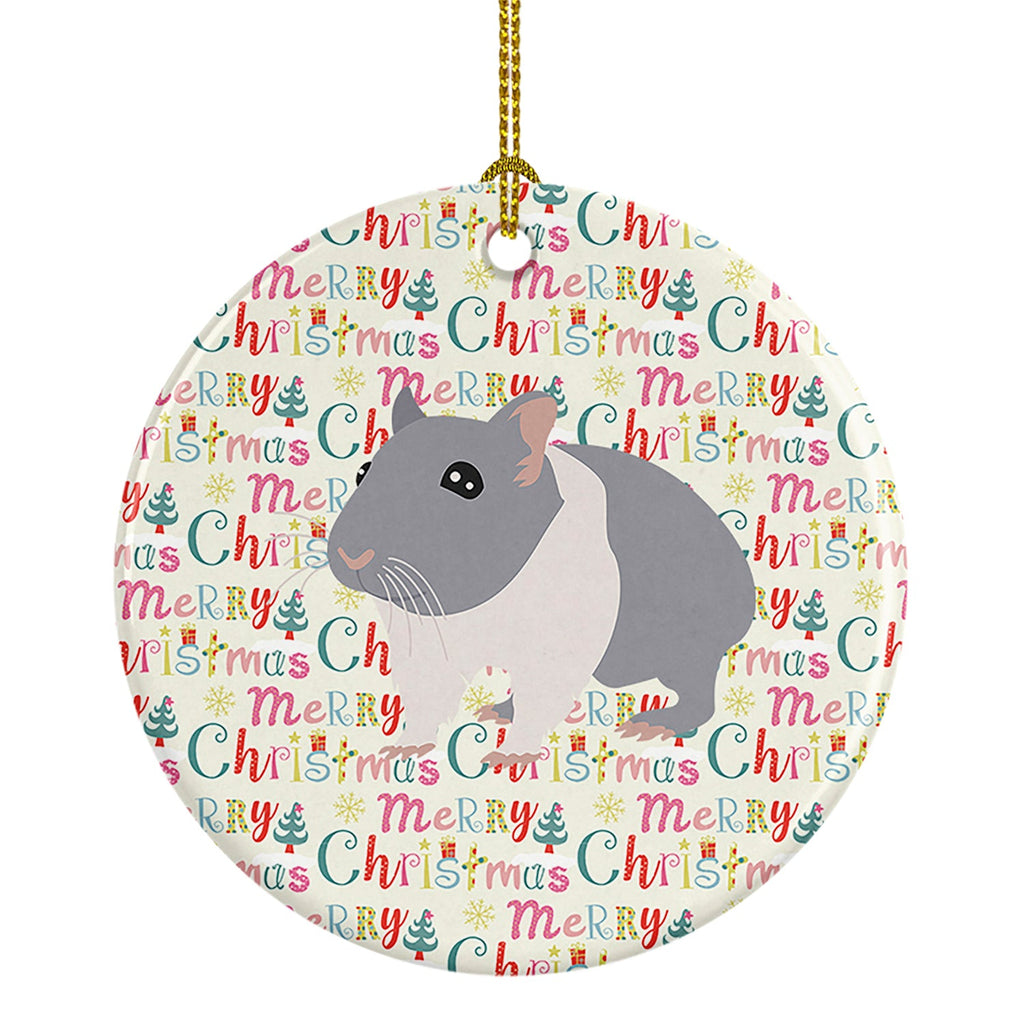 South African Hamster Christmas Ceramic Ornament