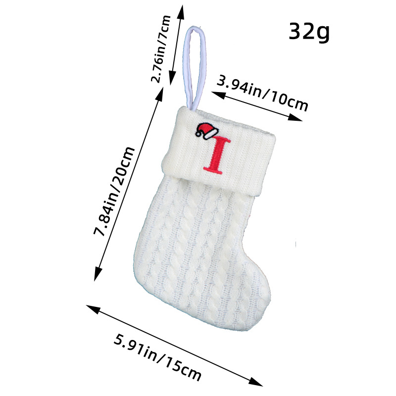 English Letter Christmas Socks