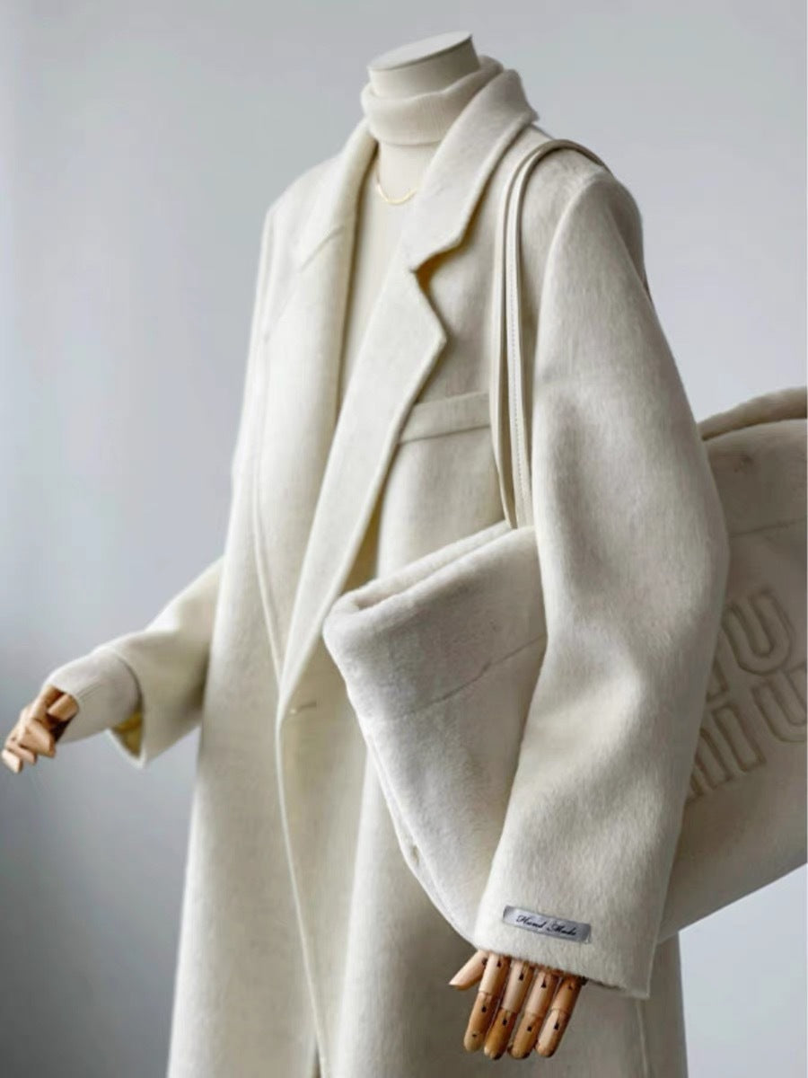 Mid-Length Loose Fit Women's Coat
