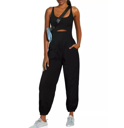 Camisole Tracksuits Romper with Pockets (One Set)