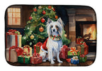Chinese Crested Cozy Christmas Dish Drying Mat