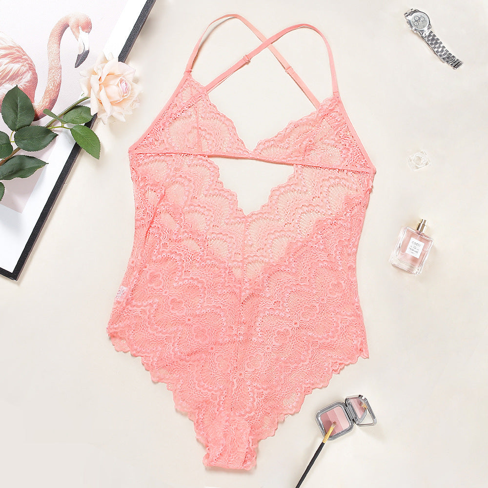 Whatiwear 2019 Plus Size Sexy Lace Bodysuit for Women