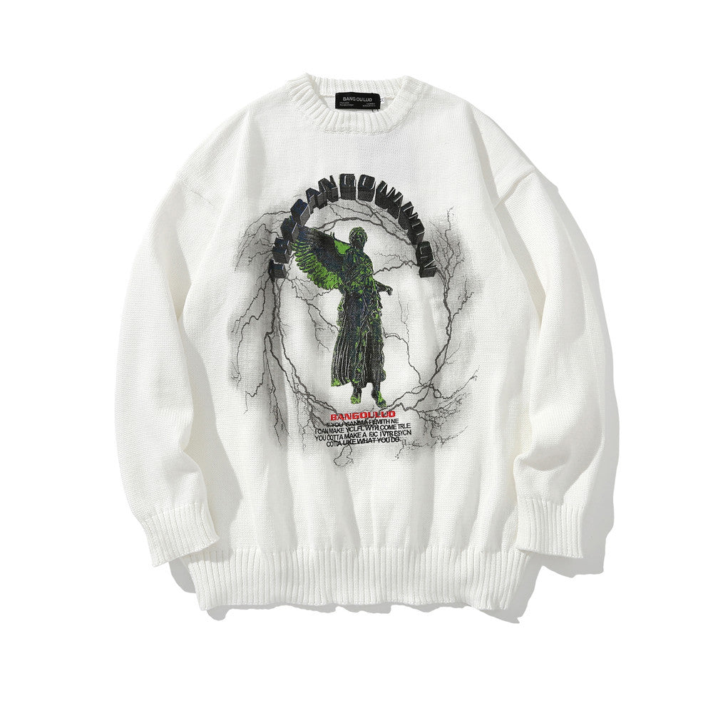 Men's Dark Statue Graphic Sweater