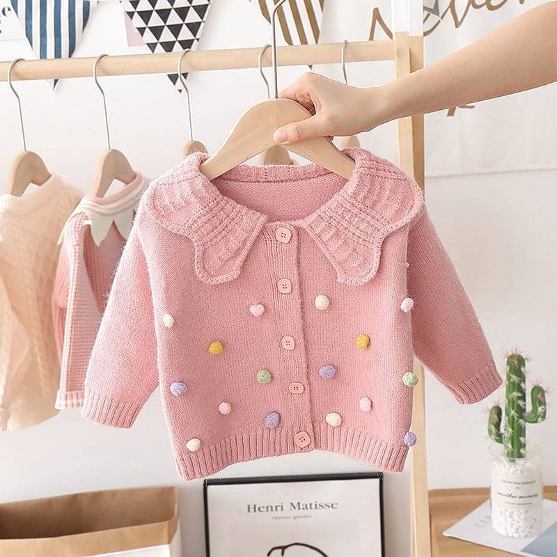 Fashionable Long Sleeve Knitted Cardigan for Girls