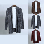 Men's Warm Casual Long Knit Cardigan Jacket