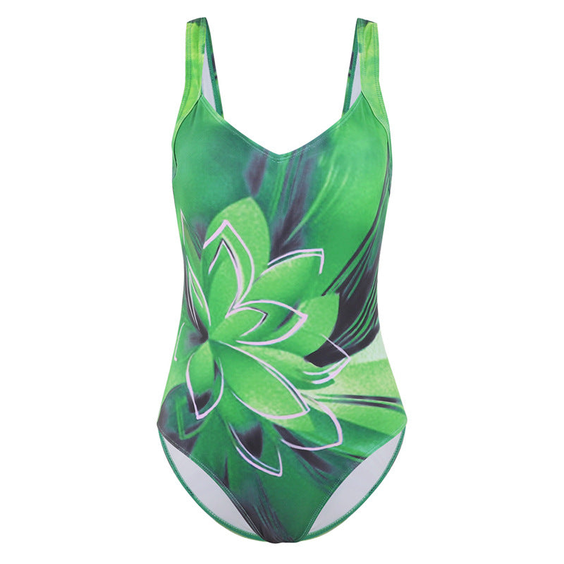 Women's Casual Printed One-Piece Swimsuit