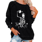 Funky Print Halloween Skull Sweatshirt for Women | Streetwear