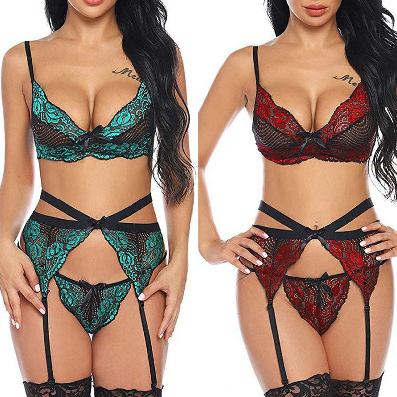 Lace Sexy Lingerie Set for Women - Wholesale Three-Piece
