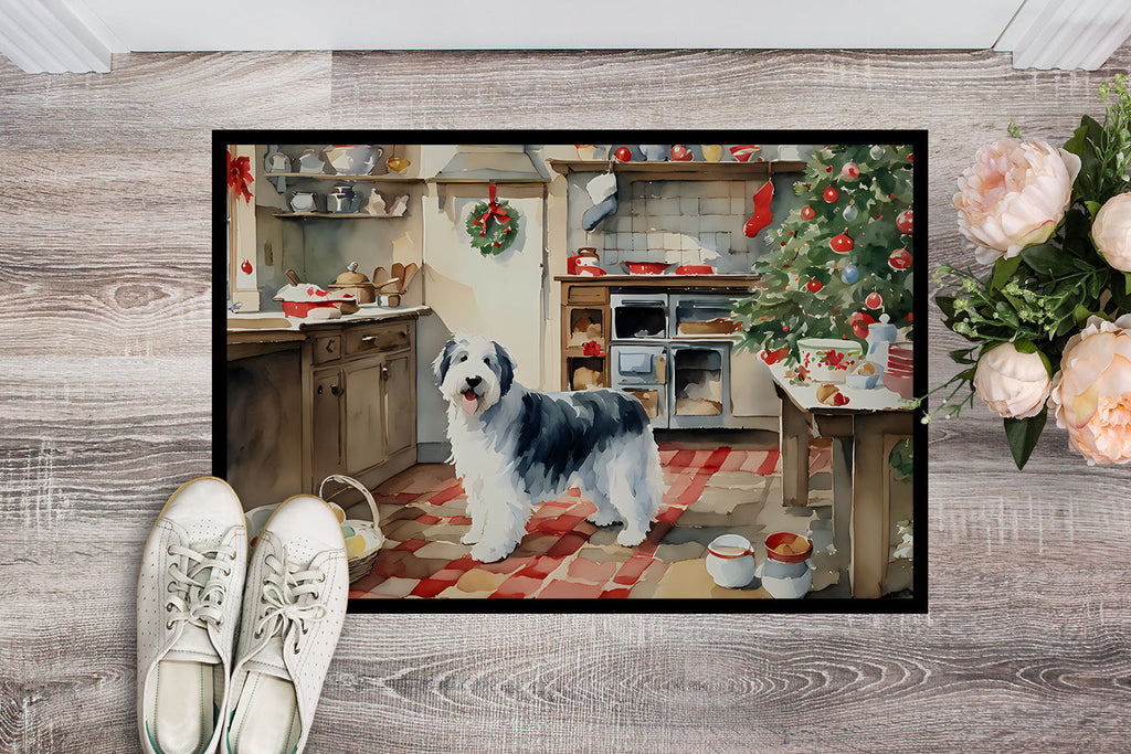 Old English Sheepdog Christmas Cookies Doormat