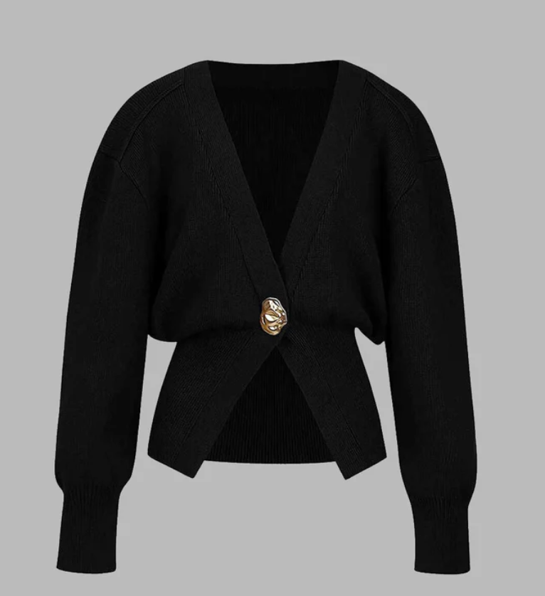 V-Neck Button Cardigan