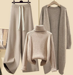 Three-piece Set Sweater Pants Cardigan
