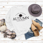 Letter Round Neck Loose Long Sleeve Sweater