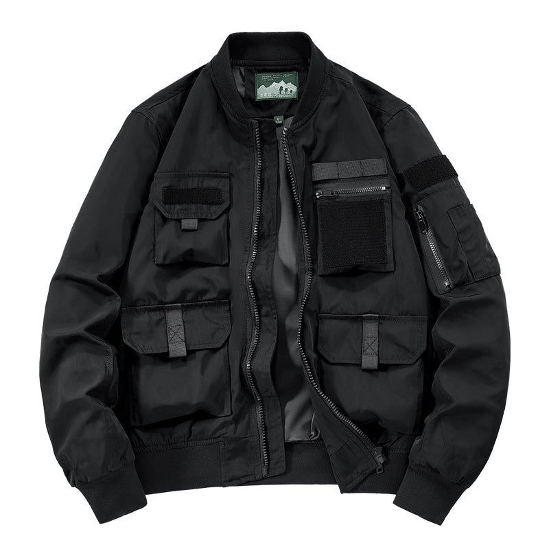 Men's Multifunctional Military Jacket with Large Pockets
