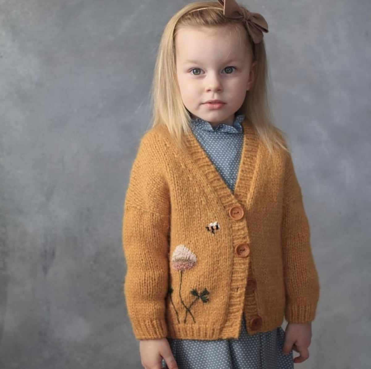 Embroidered Floral Cardigan for Girls