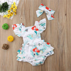 Mermaid Pattern Baby Bodysuit with Headband (Bulk)