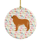 Leonberger Merry Christmas Ceramic Ornament