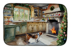Basset Hound Christmas Cookies Dish Drying Mat