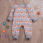 Cartoon Fox Baby Bodysuit for Spring and Autumn