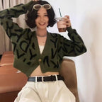 2023 Women's V-Neck Loose Fit Cardigan Sweater
