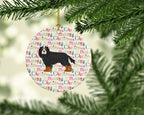 Cavalier King Charles Spaniel Merry Christmas Ceramic Ornament