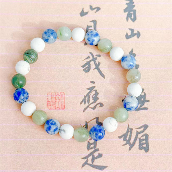 White Turquoise Stone Beaded Bracelet