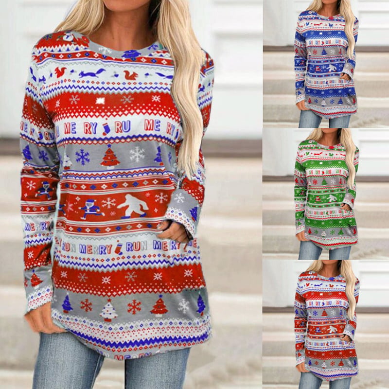 Christmas Sweater with Loose Fit Bottoming Shirt