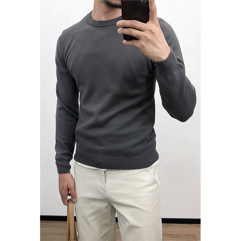 Men's Thin Round Neck Sweater