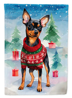 Miniature Pinscher Christmas Garden Flag