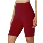 Women's Black Cotton Biker Shorts