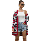 Christmas Reindeer Cardigan Sweater for Women