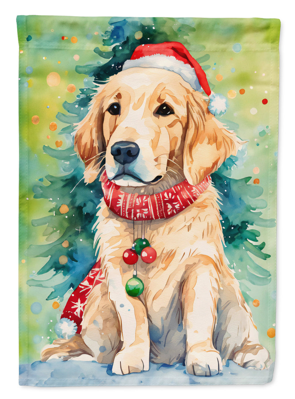 Golden Retriever Christmas Garden Flag