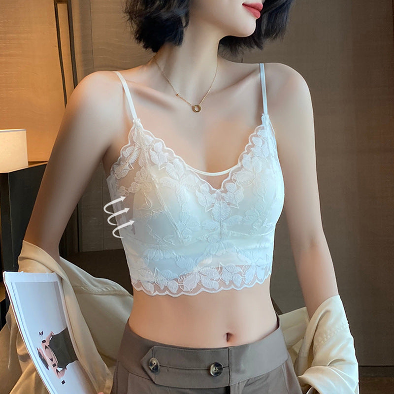 Lace Bralette with Built-in Padding for Women
