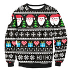 Women's Santa Elk Long Sleeve Loose Sweatshirt | Streetwear